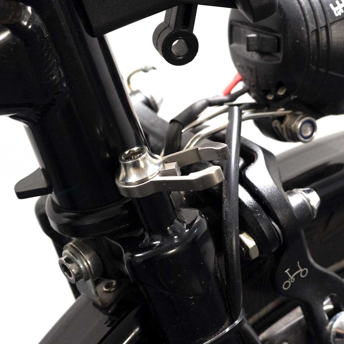 Lenkerklapphalterung Handlebar Headpost Catch für Brompton Faltrad aus Titan