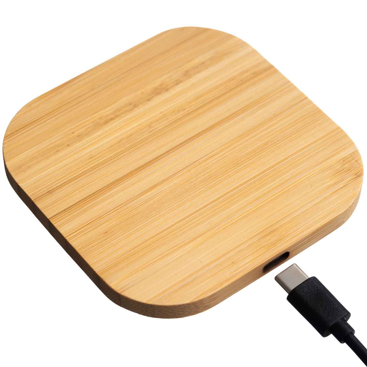 Bambus-Ladegerät für kabelloses Laden von Qi kompatiblen Geräten (Holz)