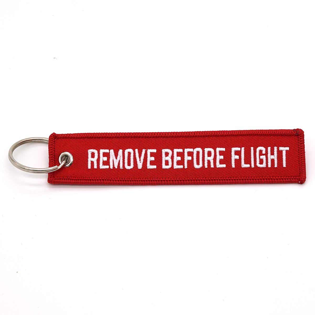 Remove Before Flight keychain