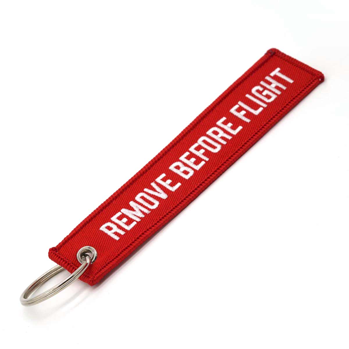 Remove Before Flight keychain