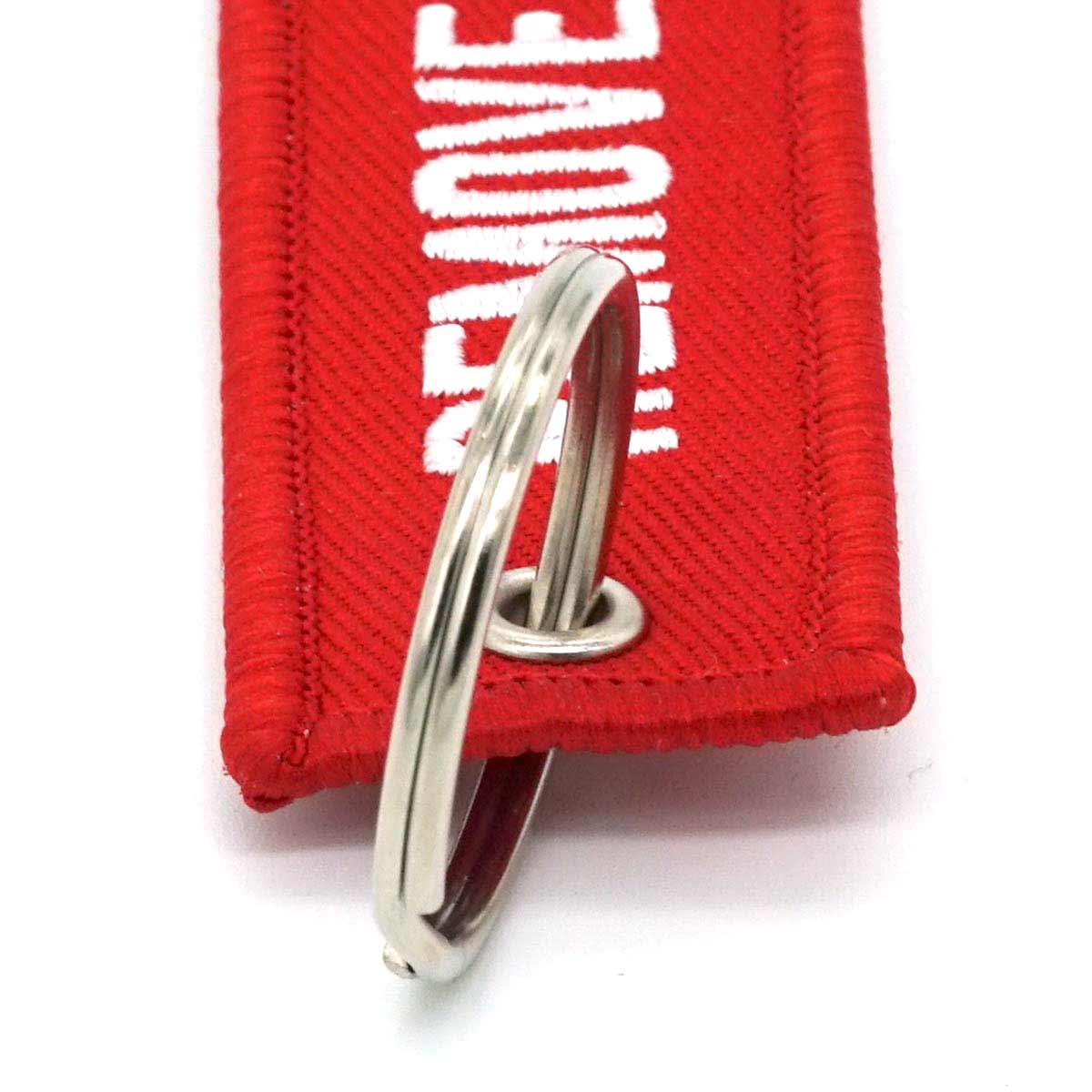 Remove Before Flight keychain