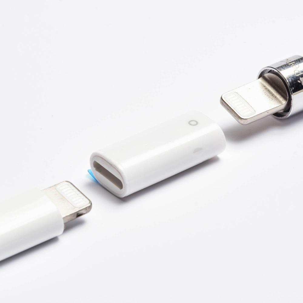 Ersatzkappe, Ersatzspitze, Lightning Ladeadapter für Apple Pencil 1. Generation in weiß